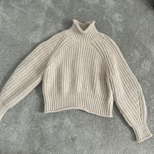 H&M Cozy Cream Chunky Turtleneck Sweater